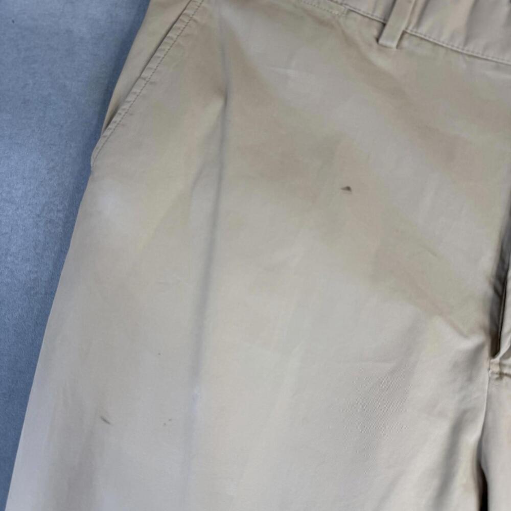 Vintage Polo Ralph Lauren Chino Pants Mens 38x32 Tan Flat Front Classic Fit 90s - Picture 9 of 10
